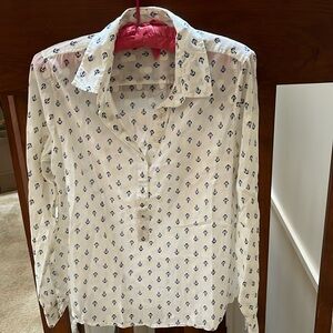 J Crew long sleeve button front blouse